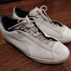 Puma White Leather Men's Sneakers
